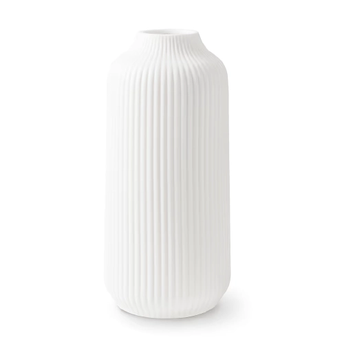 FLATURE Tischvase Keramik Vase mit Rillen - für Pampasgras und Blumen