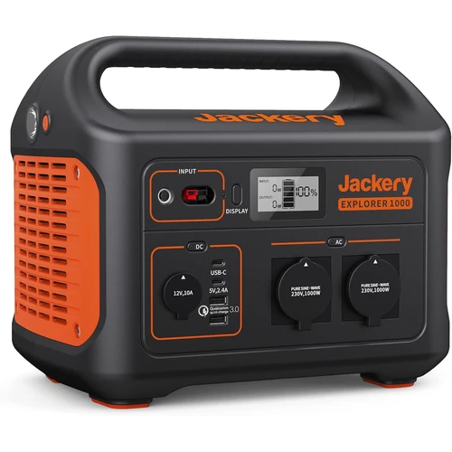 Jackery Explorer 1000 Powerstation 1002Wh | 1000W (2000W Peak) | Tragbarer Stromspeicher mit 2x 230V/USB/12V